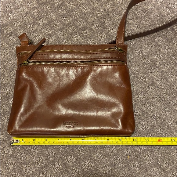 Margot New York Brown Leather Crossbody Bag - Picture 6 of 6